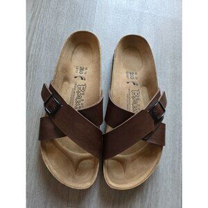 Birkenstock Birkis Brown Leather Slip-On Sandals EU 40-70 Made In Germany